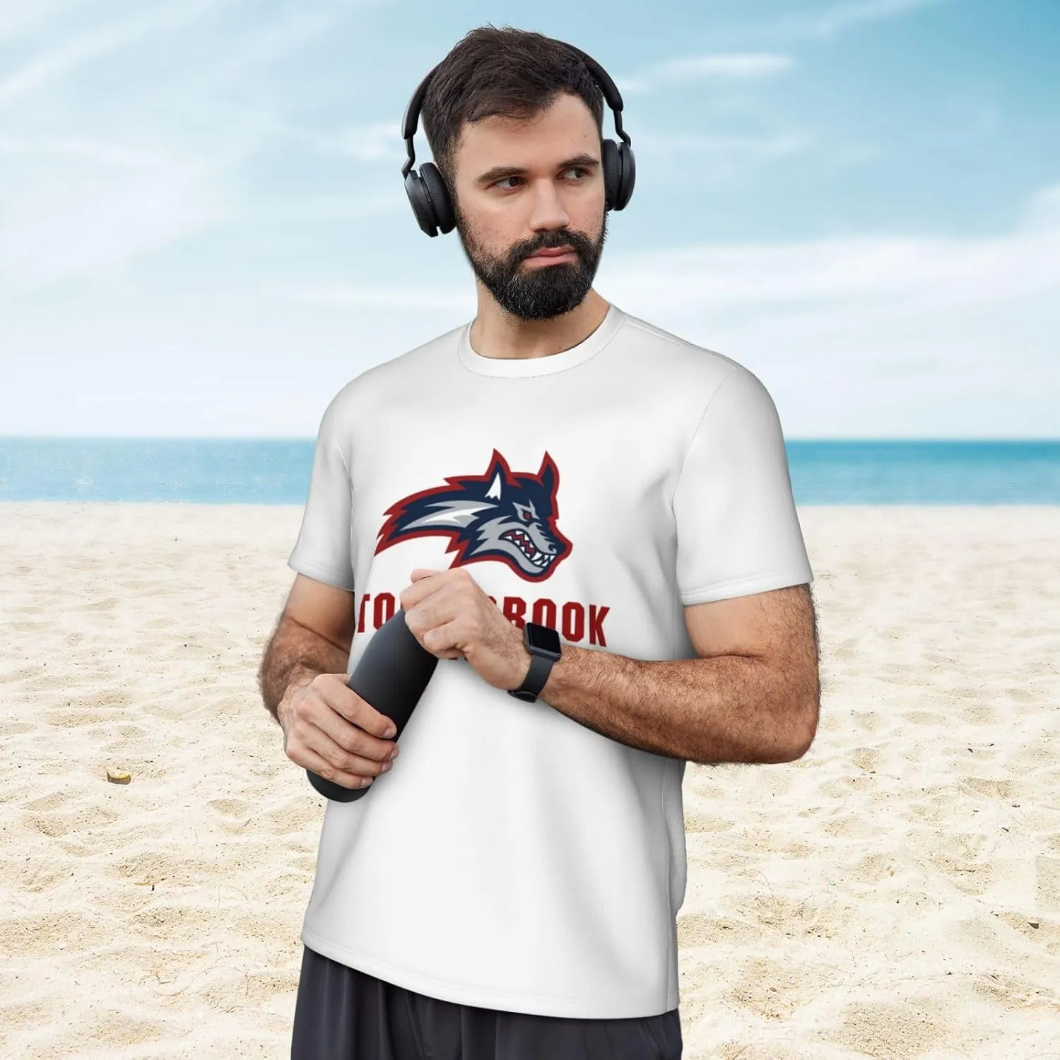 Stony Brook University Men's Lightweight Breathable Mesh Short Sleeve T-Shirt