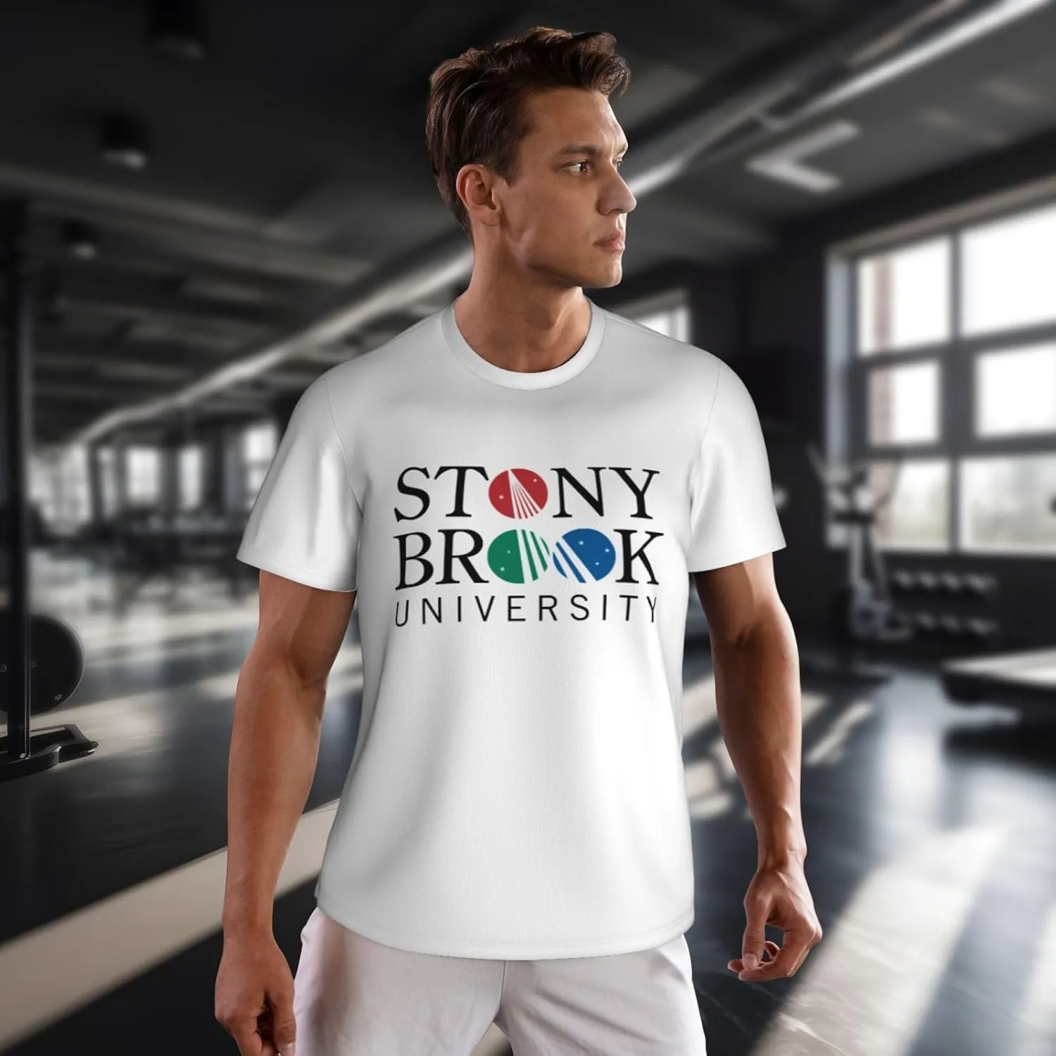 Stony Brook University Men's Short-Sleeved Round Neck Mesh T-Shirt