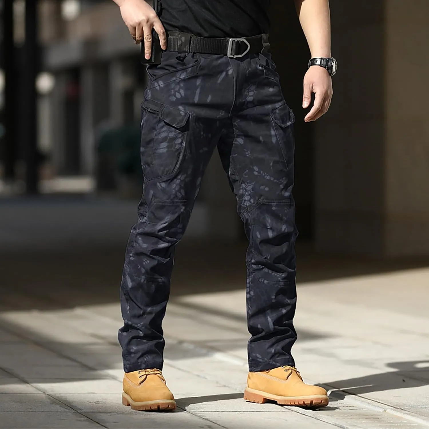 Stretch Tactical Pants for Men Water Resistant Ripstop Cargo Pants Outdoor Lightweight Work