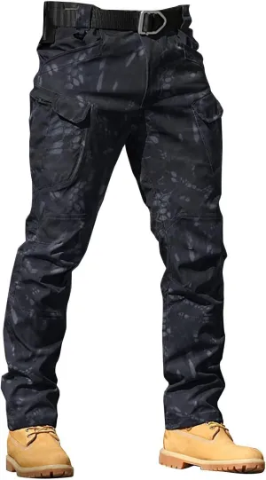 Stretch Tactical Pants for Men Water Resistant Ripstop Cargo Pants Outdoor Lightweight Work
