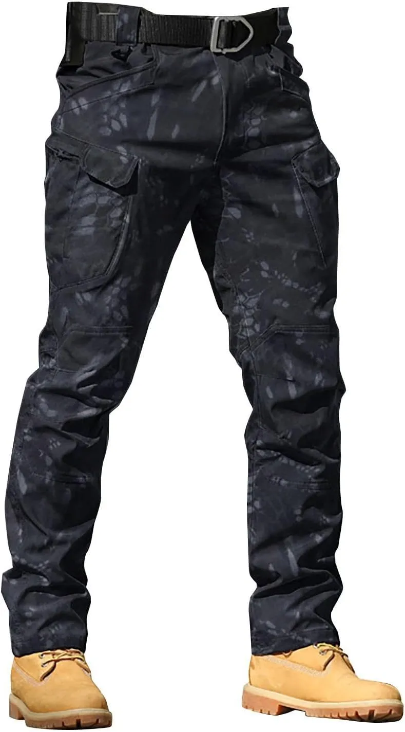Stretch Tactical Pants for Men Water Resistant Ripstop Cargo Pants Outdoor Lightweight Work