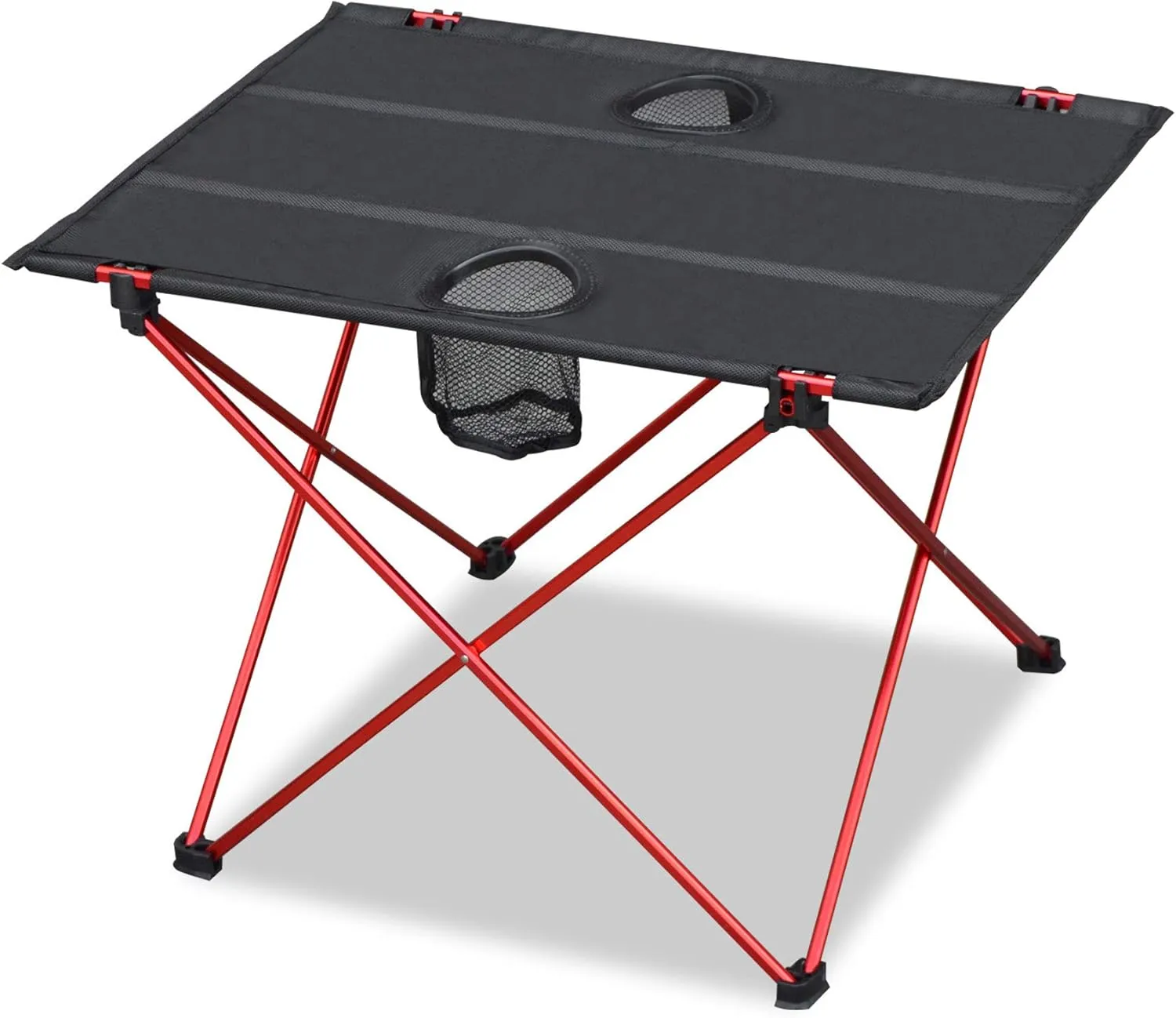 Strong Camel Ultralight Folding Camp Table,Portable Picnic Table with Cup Holders & Carry Bag for Outdoor Camping Hiking Picnic