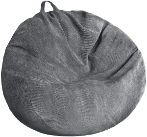 Stuffed Animal Storage Bean Bag Chair Cover (No Filler) Washable Ultra Soft Corduroy Bean Bag Cover for Organizing Plush Toys or Textile, Sack Bean Bag for Adults, Teens