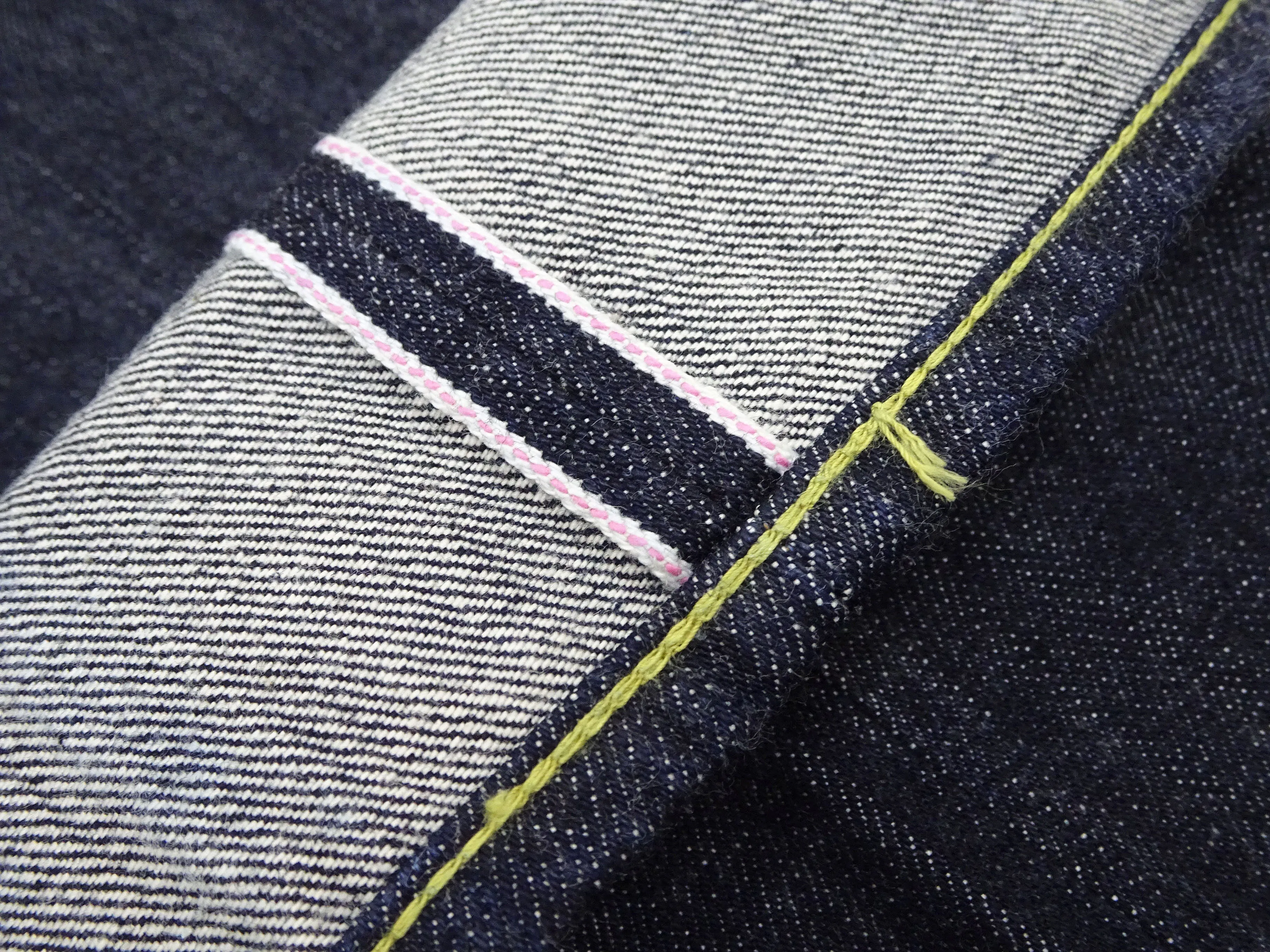 Sugar Cane Jeans SC41947 Men's Classic Straight Fit One-Washed 14.25 oz. Deep Indigo Denim Pants 1947 Model