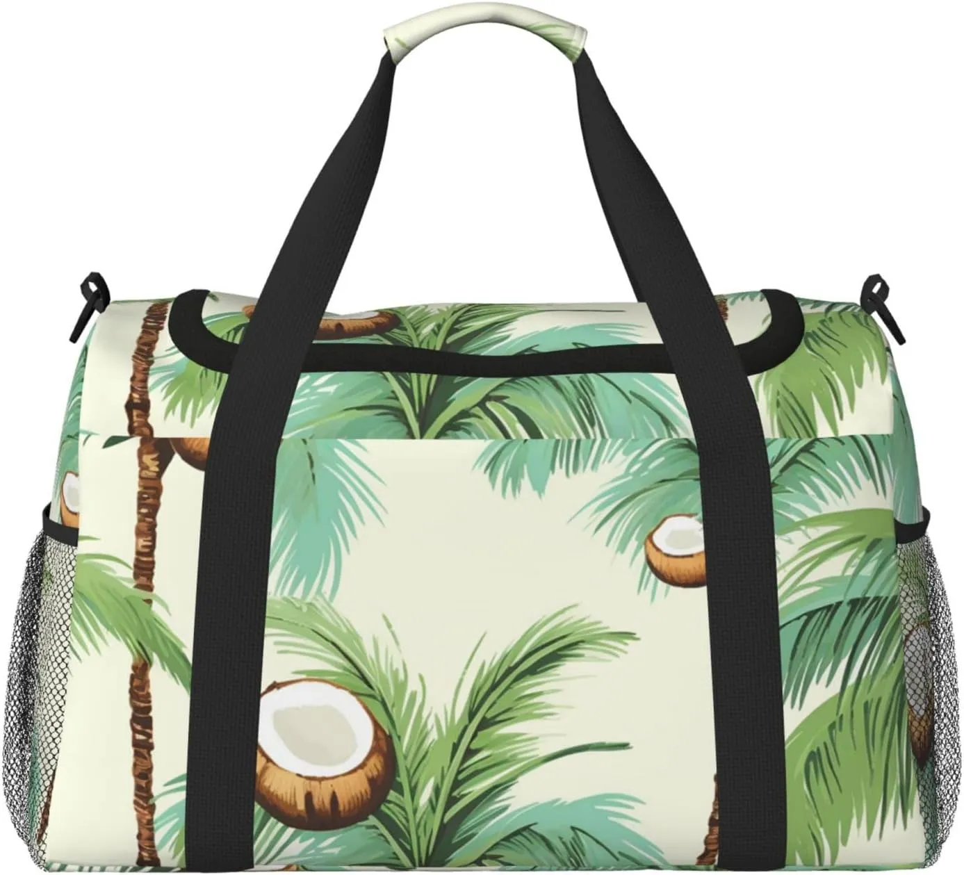 Summer Coconut Tree Travel Duffel Bag Lightweight Waterproof Carry On Tote Bag Foldable Weekender Overnight Bags Sport Gym Bag For Women Men