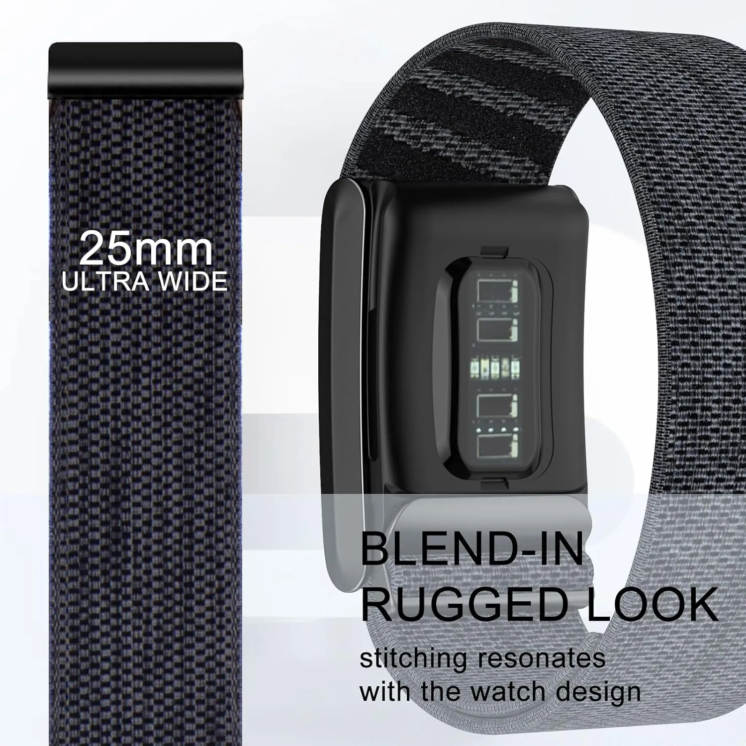 surundo Nylon Sport Band Compatible with Whoop Band 4.0 Strap Men Women with Bumper Case, Breathable Nylon Adjustable Waterproof Replacement Wristbands Straps for Whoop 4.0