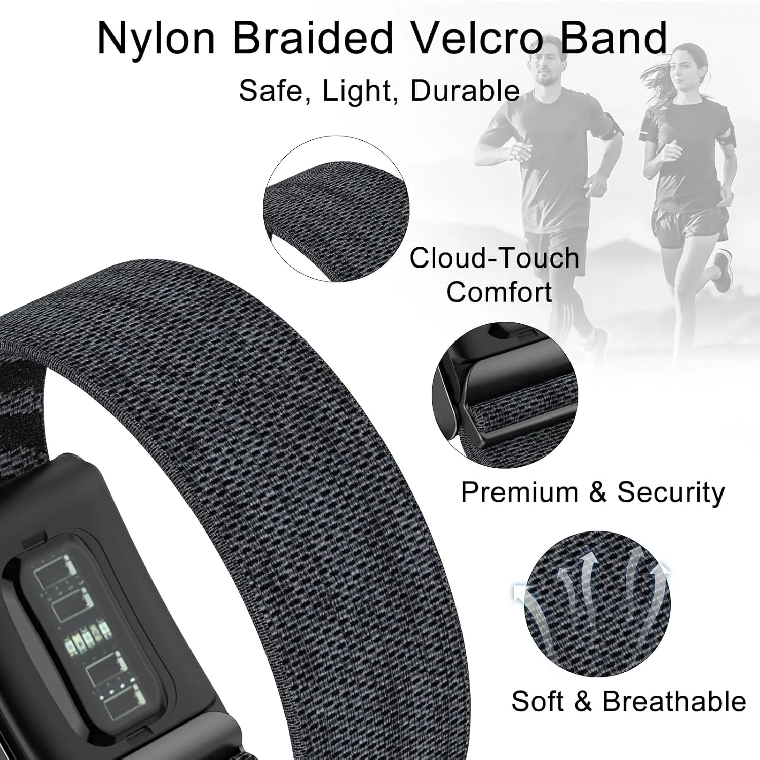 surundo Nylon Sport Band Compatible with Whoop Band 4.0 Strap Men Women with Bumper Case, Breathable Nylon Adjustable Waterproof Replacement Wristbands Straps for Whoop 4.0