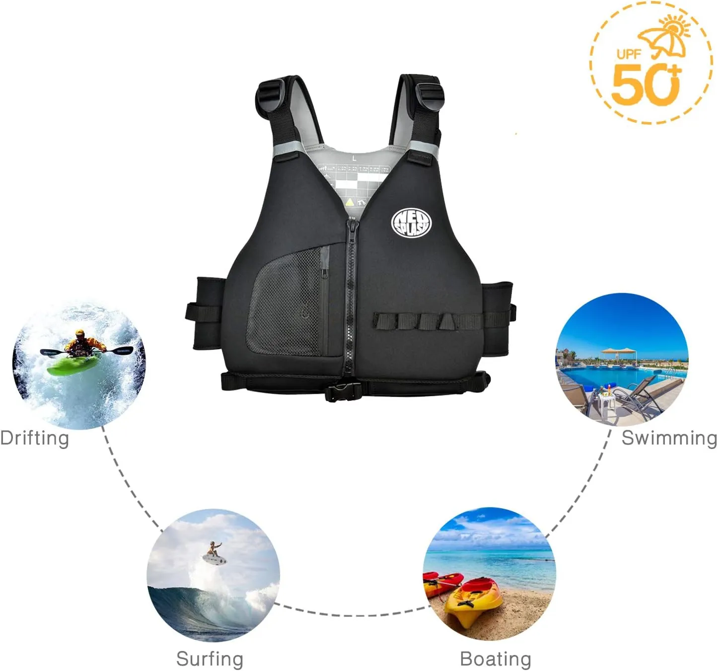 Swim Vest with Adjustable Safety Straps for Adults