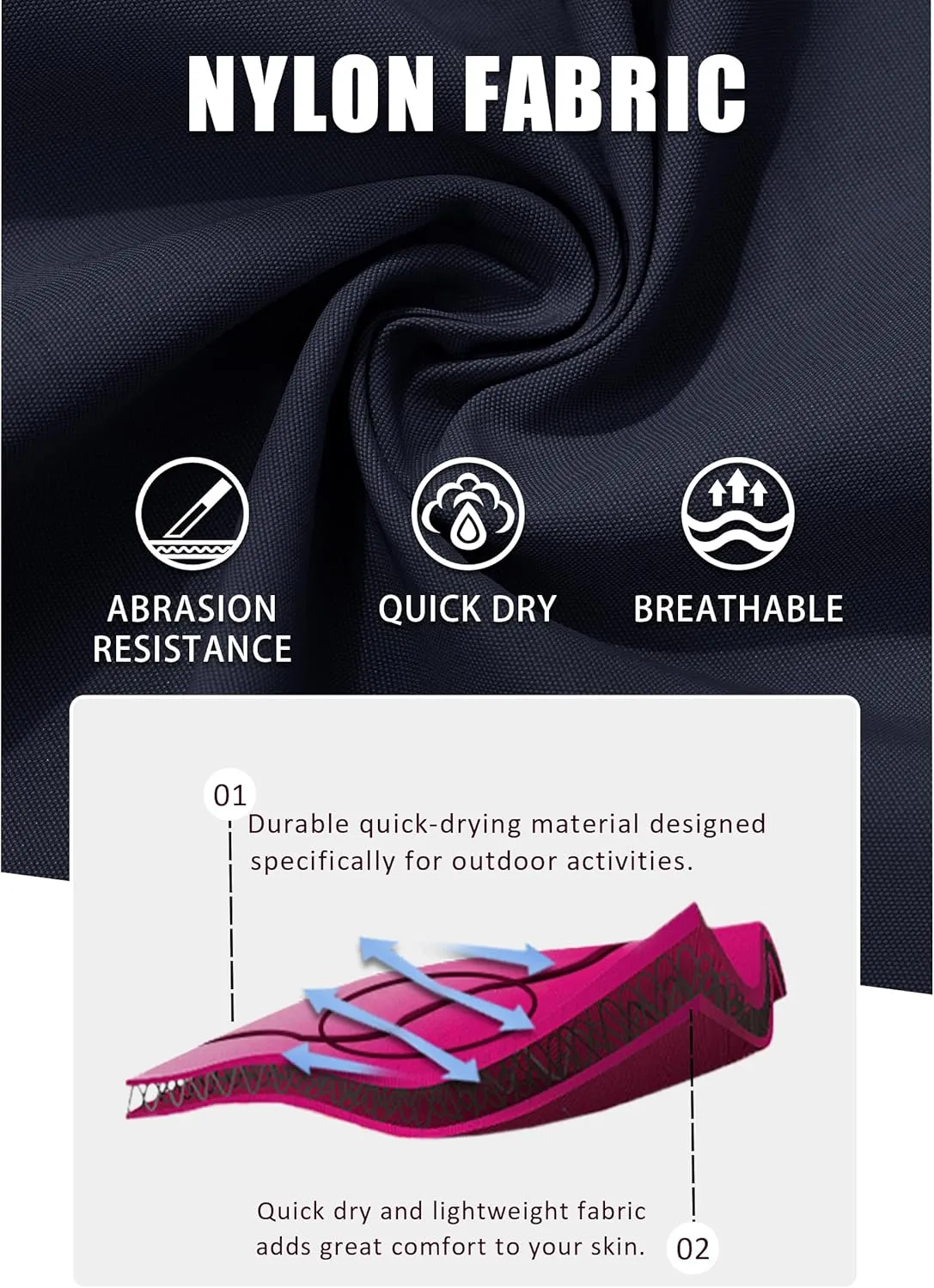 TACVASEN Men's Convertible Long Sleeve Fishing Shirts Quick Dry Button Up Tactical Shirts for Work Safari Hiking