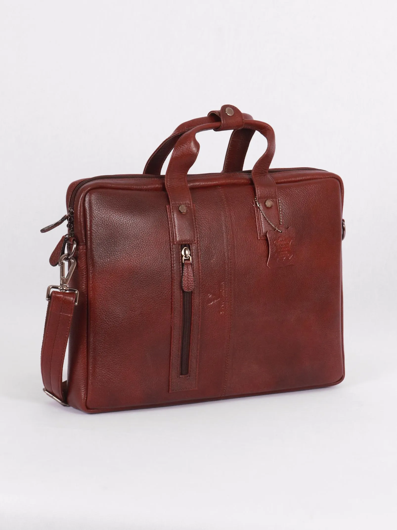 TAN & BROWN LAPTOP BAG