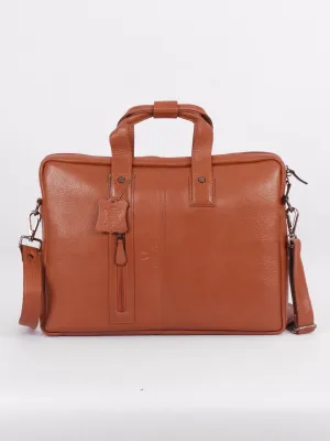 TAN & BROWN LAPTOP BAG