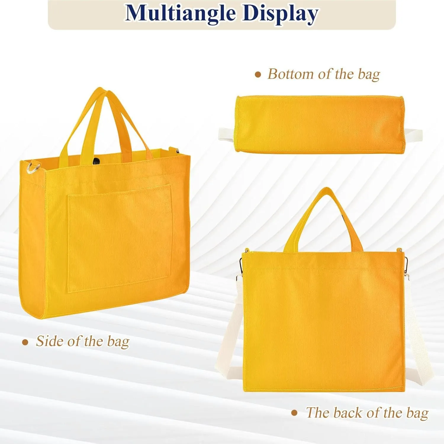 Tangerine Hand Bags for Women, Corduroy Tote Bag Shoulder Handbag Small Bag Hobo Bag Purse