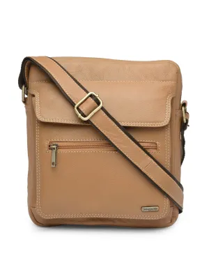 Teakwood Genuine Leather Mens Bag - Tan