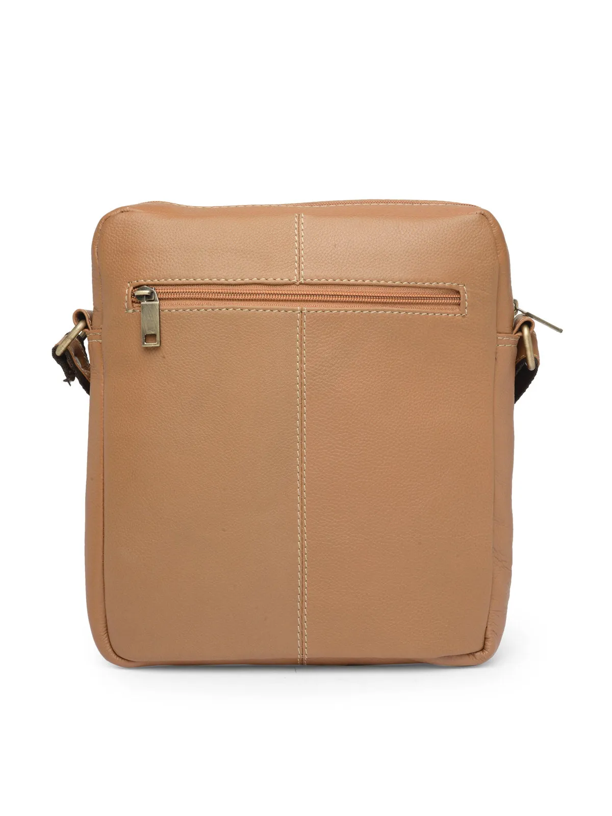 Teakwood Genuine Leather Mens Bag - Tan