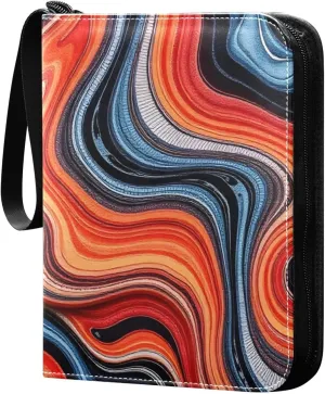Textiles Colorful Card Binder Trading Cards Holder 4-Pocket，Album Pages Card Display Sleeves Fits 400 Cards Collector Book