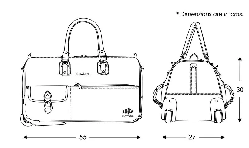 The Clownfish Paramount Duffle Trolley - Waterproof, Durable | 44L | Gingerbread Color