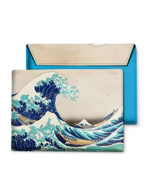 The Great Wave off Kanagawa [Katsushika Hokusai] Leather Laptop Envelope Sleeve