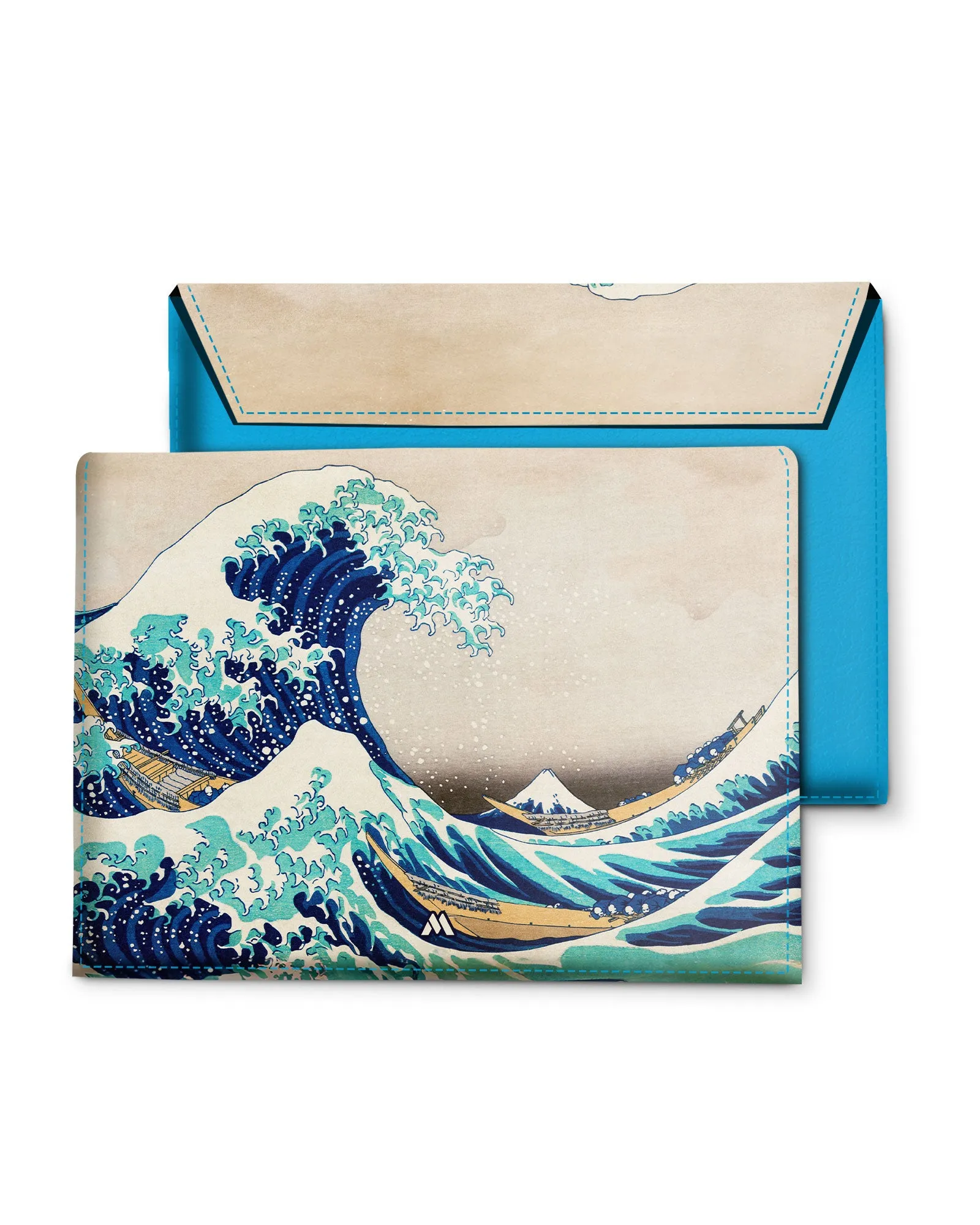The Great Wave off Kanagawa [Katsushika Hokusai] Leather Laptop Envelope Sleeve