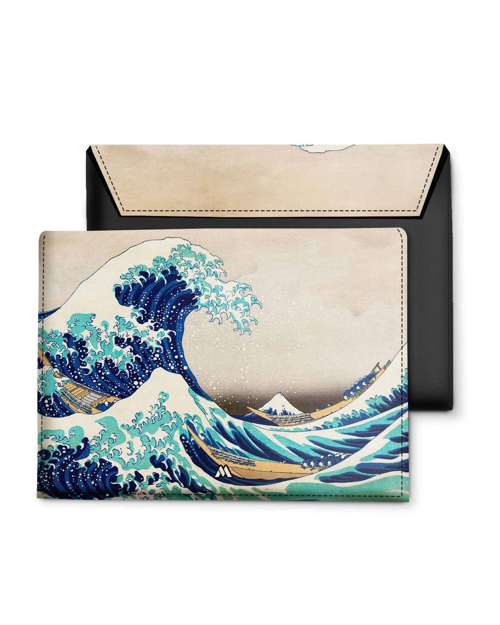 The Great Wave off Kanagawa [Katsushika Hokusai] Leather Laptop Envelope Sleeve
