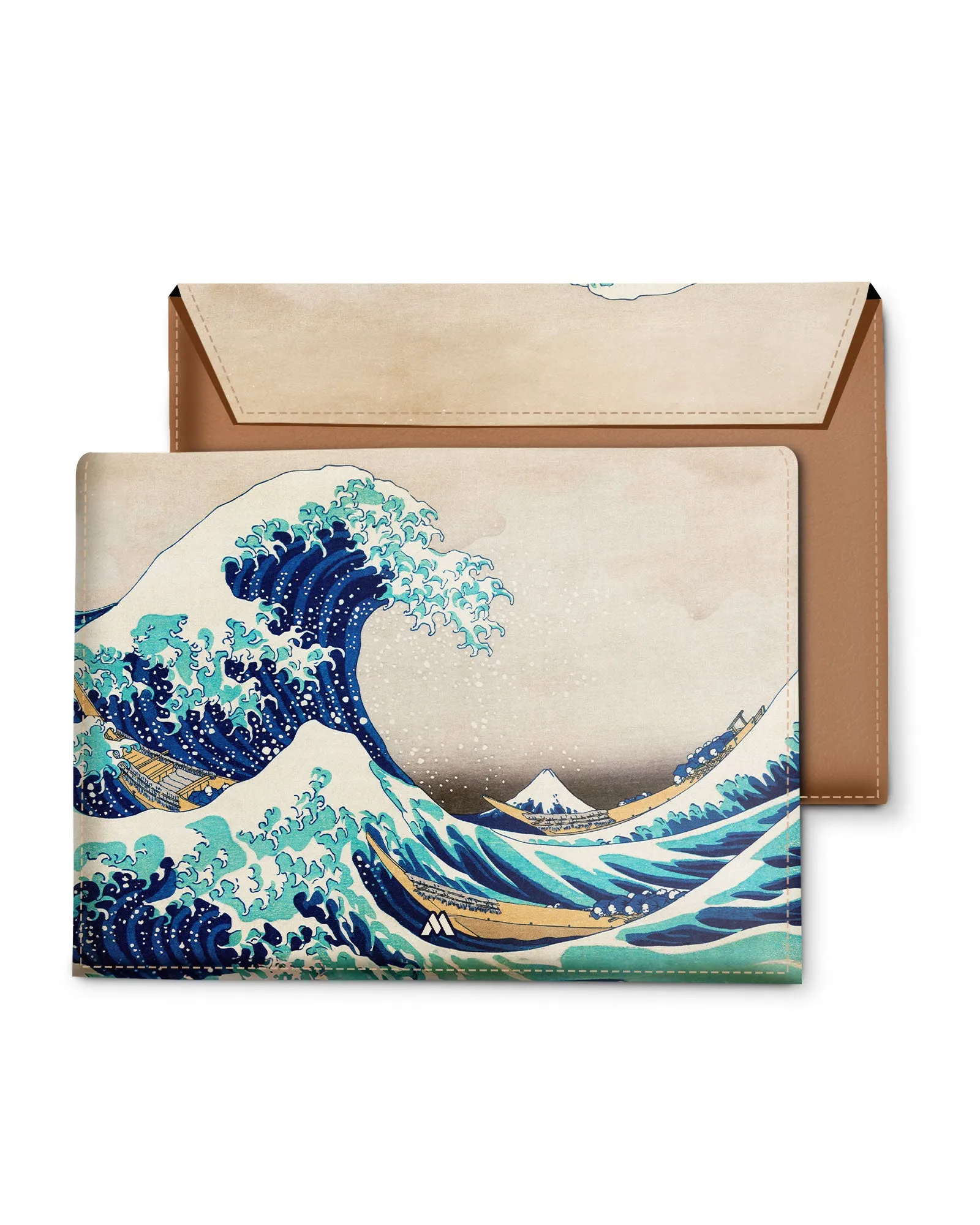 The Great Wave off Kanagawa [Katsushika Hokusai] Leather Laptop Envelope Sleeve