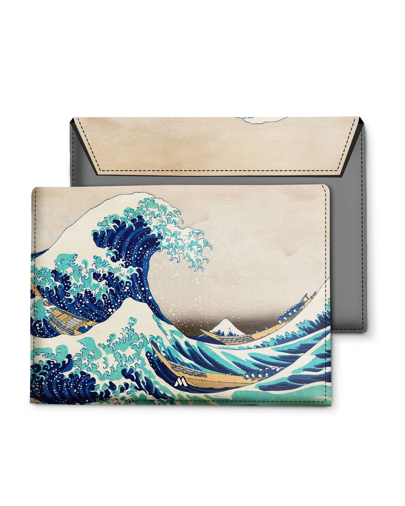 The Great Wave off Kanagawa [Katsushika Hokusai] Leather Laptop Envelope Sleeve