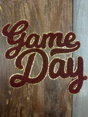 The Maroon Game Day Chenille Embroidery Patch
