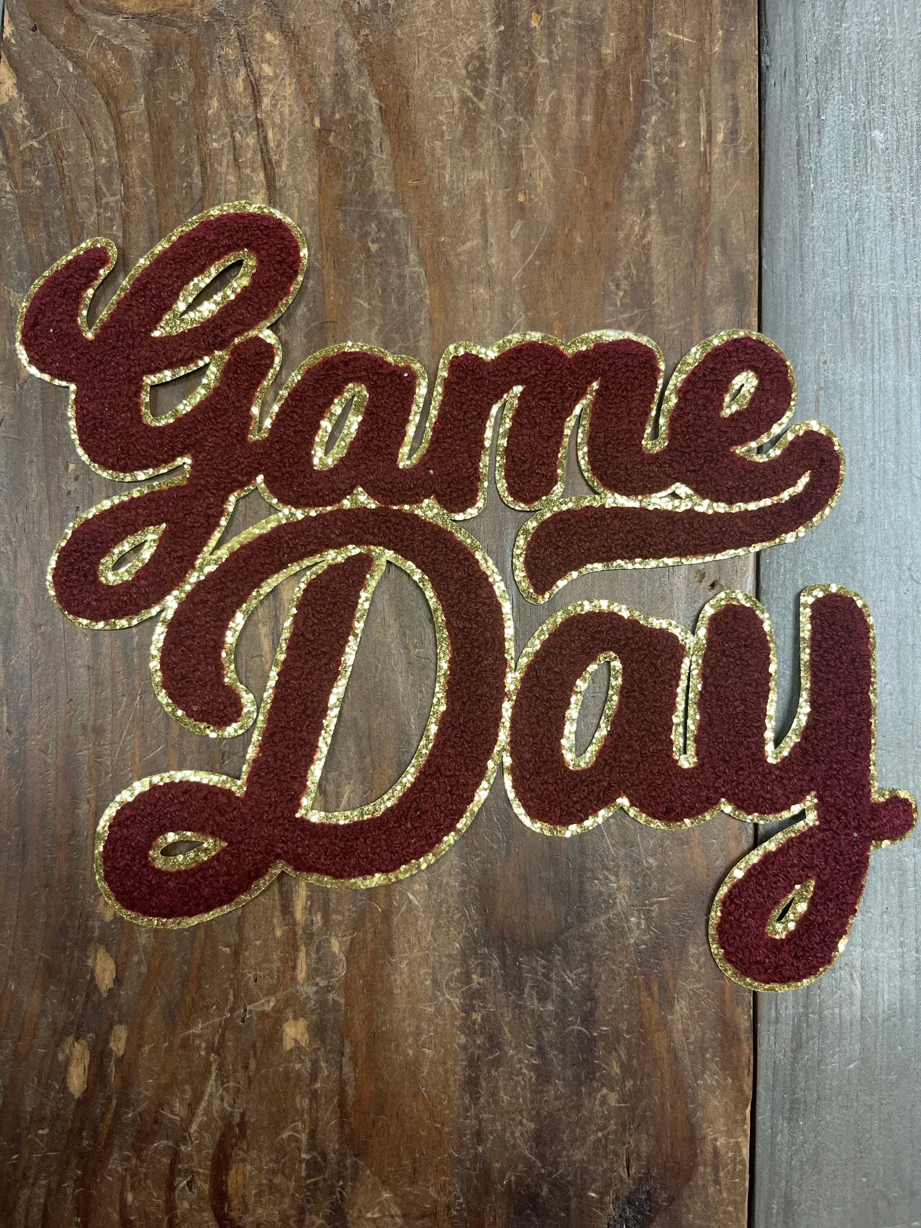 The Maroon Game Day Chenille Embroidery Patch