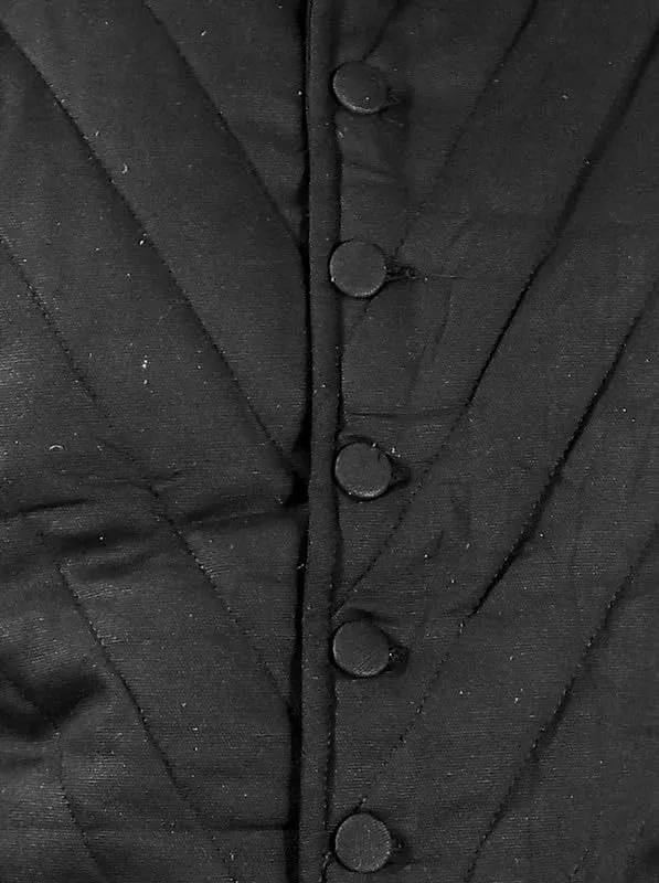 THE MEDIEVALS Medieval Thick Padded Half Length Full Sleeves Gambeson Coat with Lagging Aketon Armor, Cotton Fabric