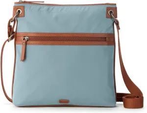 The Sak Esperato Flat Crossbody in Recycled Nylon, Denim