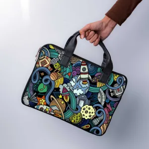 The Space Abstract Laptop Sleeve With Handle