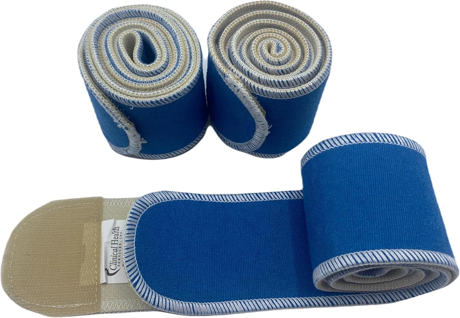 Therapeutic Treatment Wrap, 3 Count Pack, Binder Tape Like Wrap, Elastic Stretch, Effectively Holds Moist Heat Packs, Heating Packs, Cold Packs and Electrodes in Place (2.5" W x 48" L)
