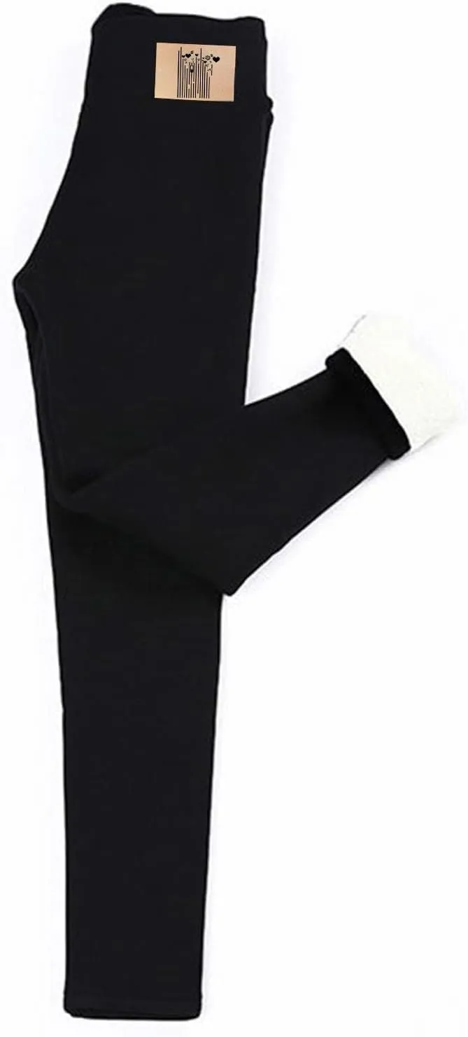Thermal Fleece Lined Leggings Women Thickened Winter Warm High Waisted Tights Stretchy Yoga Pants for Cold Weather