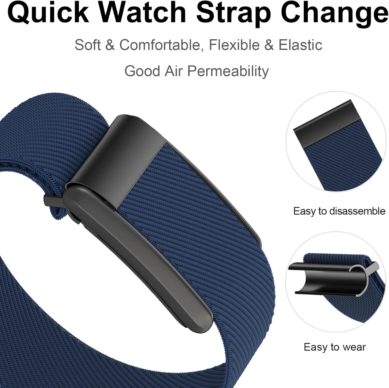 Threeeggs Stretchy Nylon Band for Whoop 4.0 Fitness Tracker, Comfort, Durability, Breathable Strap Wristband, Easy to use and Perfect for Every Occasion