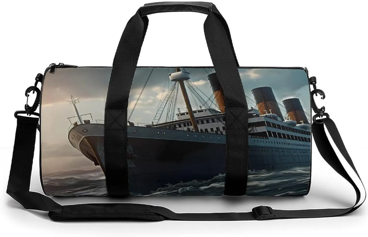Titanic Sailing Ship Sports Gym Bag Waterproof Duffel Bag Travel Overnight Bag Carryon Weekend Bag