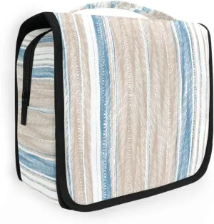 Toiletry Bag Travel Bag with Hanging Hook,Boho Print Streak Water-resistant Makeup Cosmetic Bag Travel Organizer for Accessories Shampoo Toiletries Trips Camping Bathroom