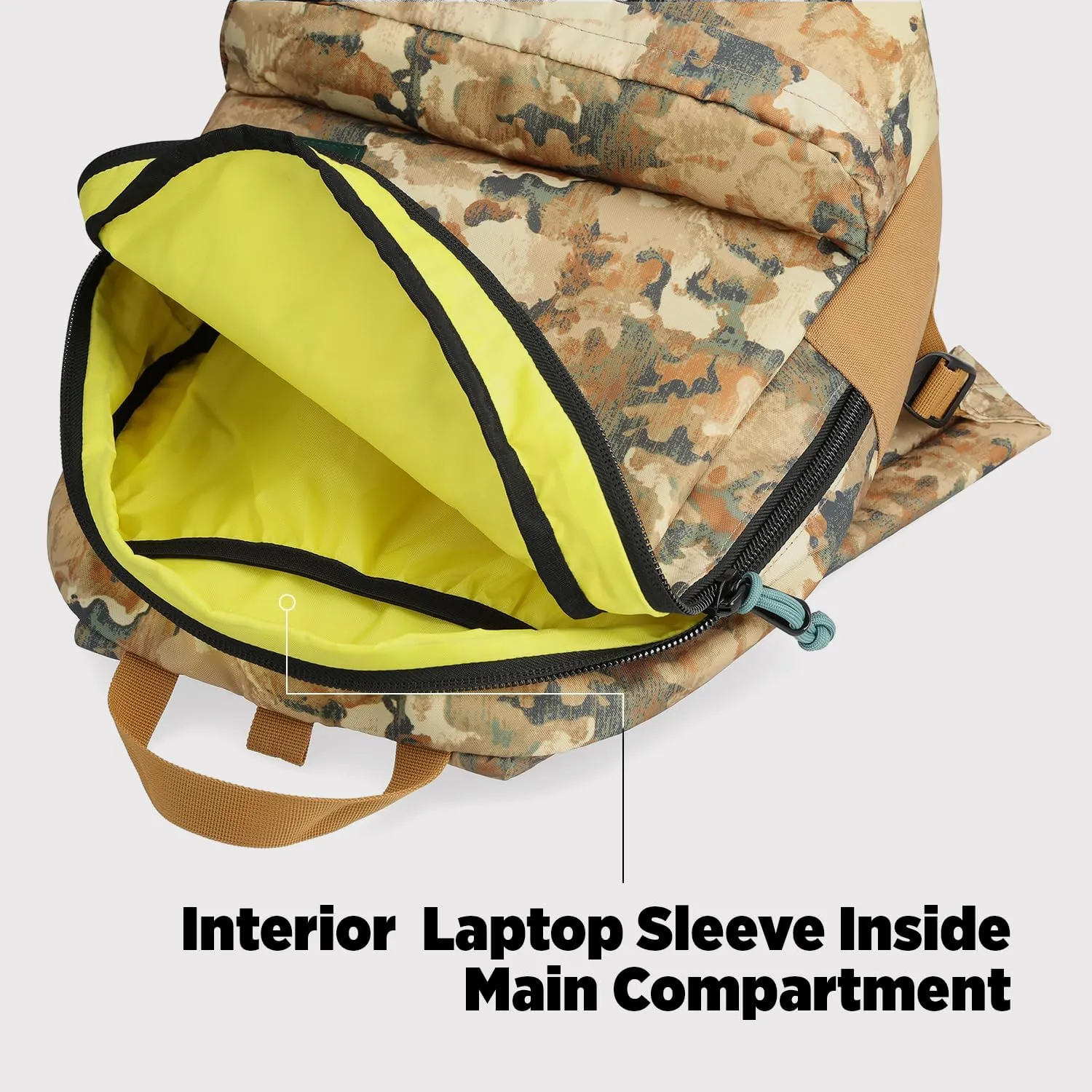 Topo Designs Dash Pack, Lightweight Laptop Backpack, 100% Recycled Materials, Fair Wear   WRAP Certified, 17L (Khaki/Navy)