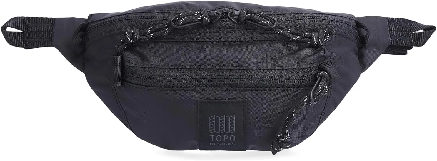 Topo Designs Mountain Waist Pack, Hip Bag, 100% Recycled Nylon Construction, 2L capacity, YKK Zips