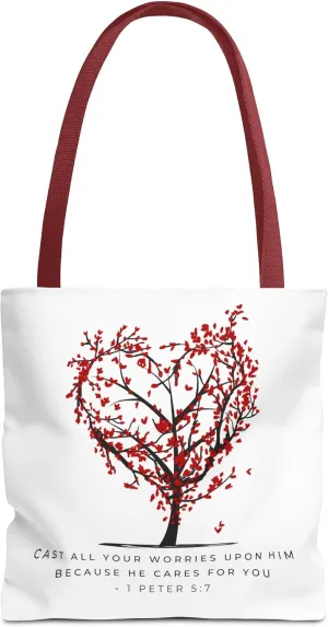 Tote Bag; Canvas reusable bag; Travel bag; Cast your worries; Grocery tote