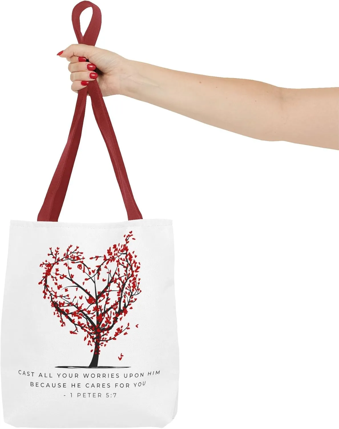 Tote Bag; Canvas reusable bag; Travel bag; Cast your worries; Grocery tote