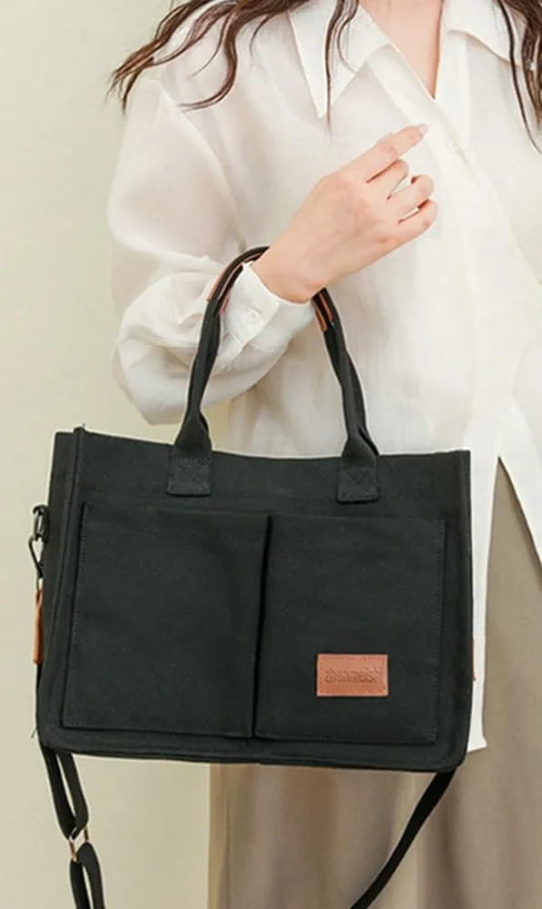 Tote Bag for Women Fashion Corduroy Handbags Casual Hobo Messenger Bag Canvas Shoulder Bag with Multi-pocket