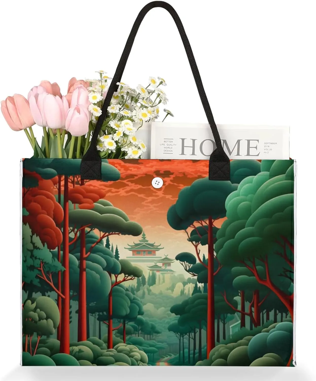 Tote Bag for Women Reusable Canvas Shoulder Bag
