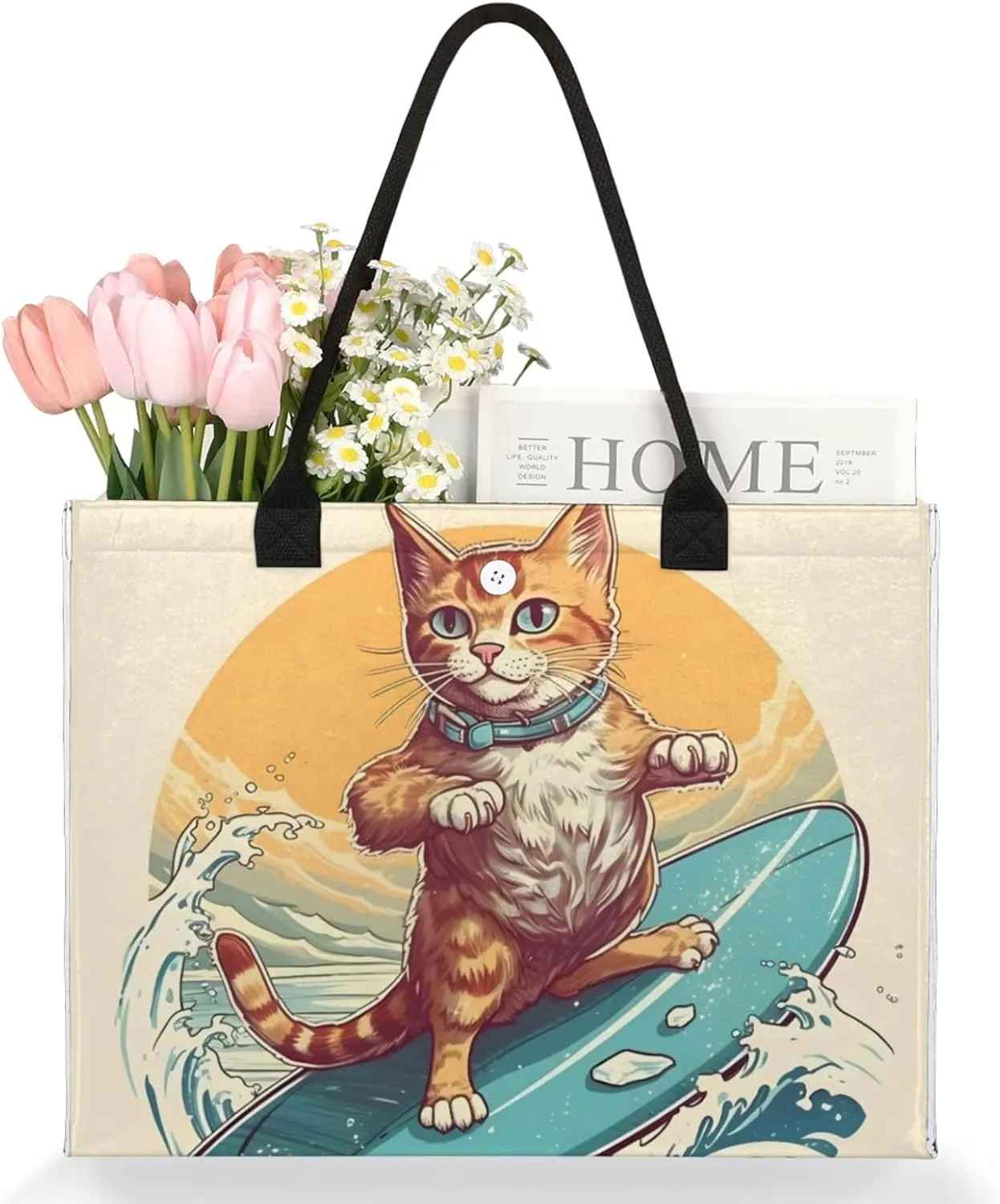 Tote Bag for Women Reusable Canvas Shoulder Bag
