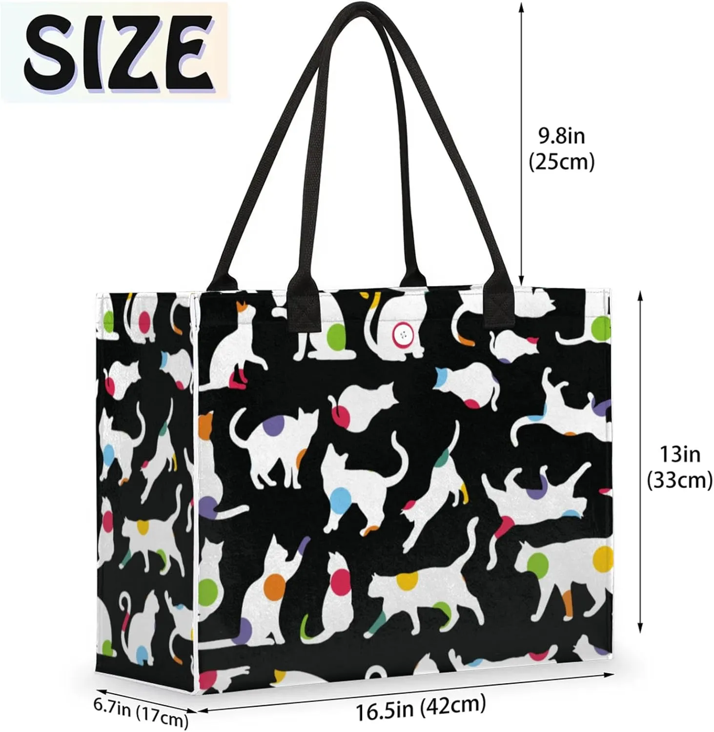 Tote Bag for Women Reusable Canvas Shoulder Bag