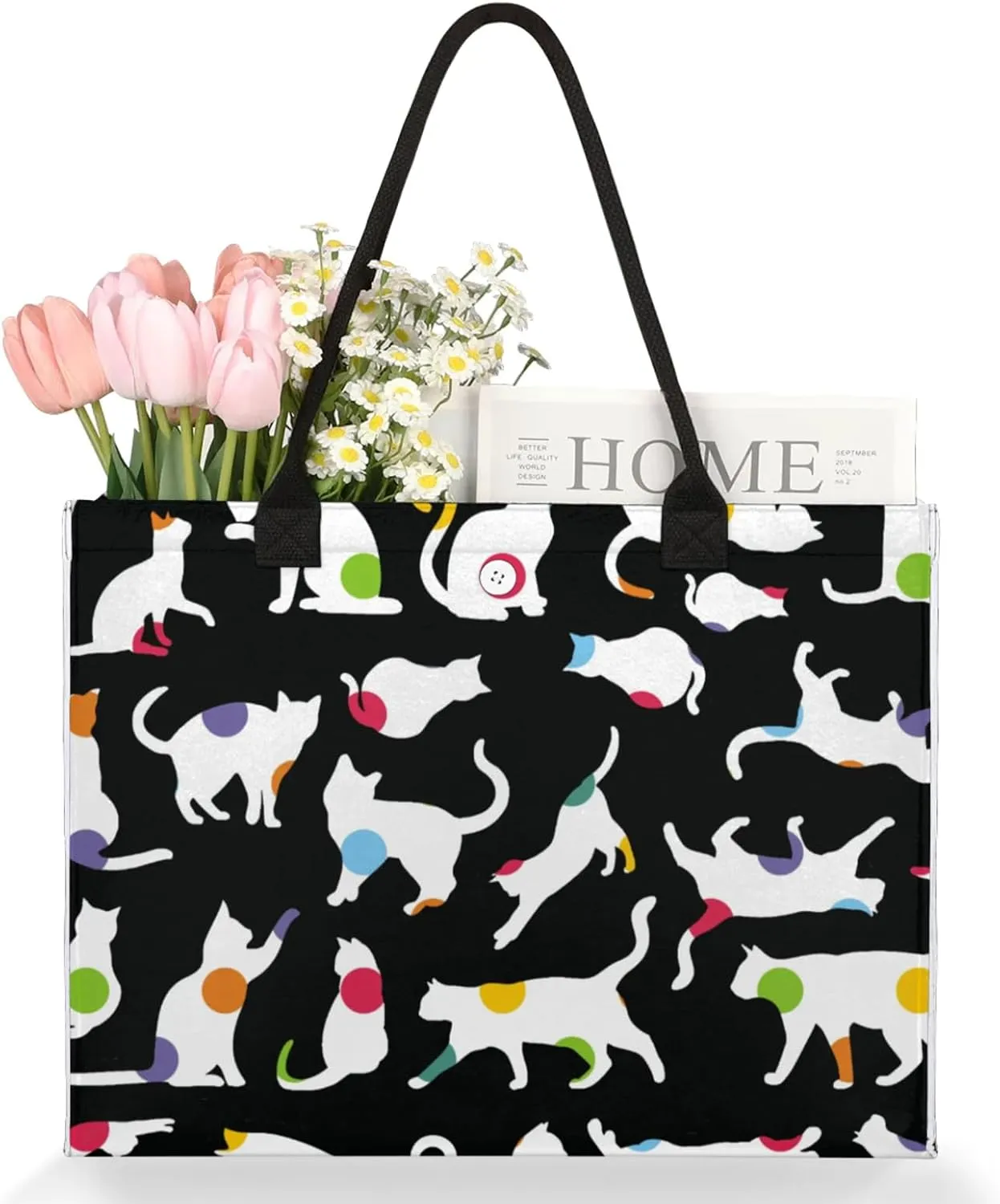 Tote Bag for Women Reusable Canvas Shoulder Bag