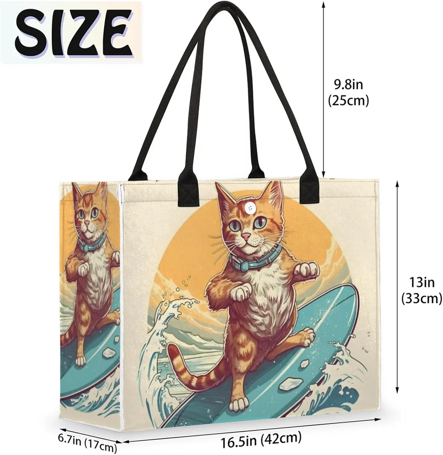 Tote Bag for Women Reusable Canvas Shoulder Bag