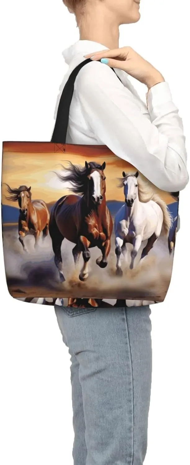 Tote Bag for Women Reusable Grocery Bags Seals on ice Tote Bag with Inner Pocket Travel Tote for Shopping