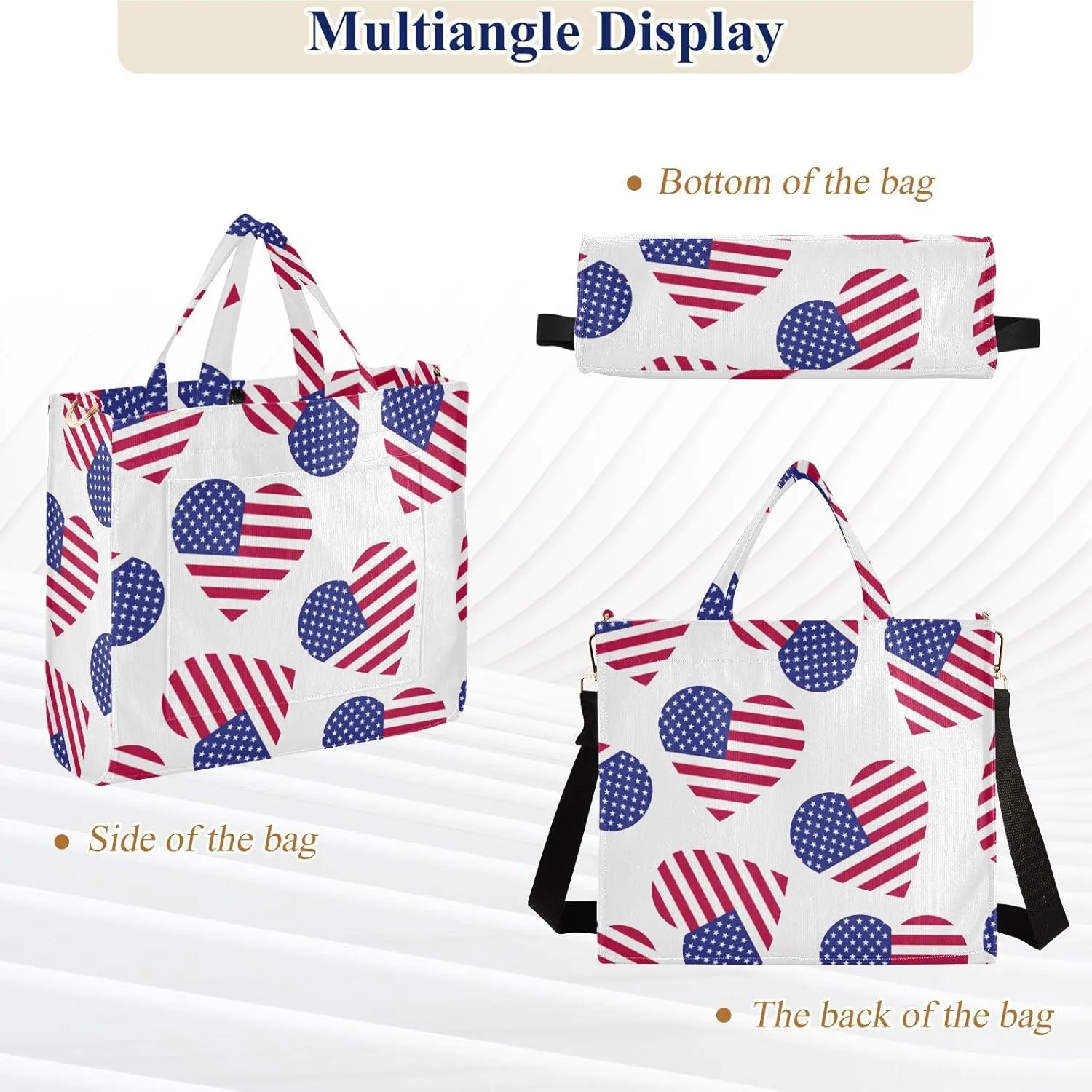 Tote Bag for Women with Inner Pockets Corduroy Crossbody Shoulder Purse Bags for Trip Office Work 13.7 * 4.9 * 12.2IN