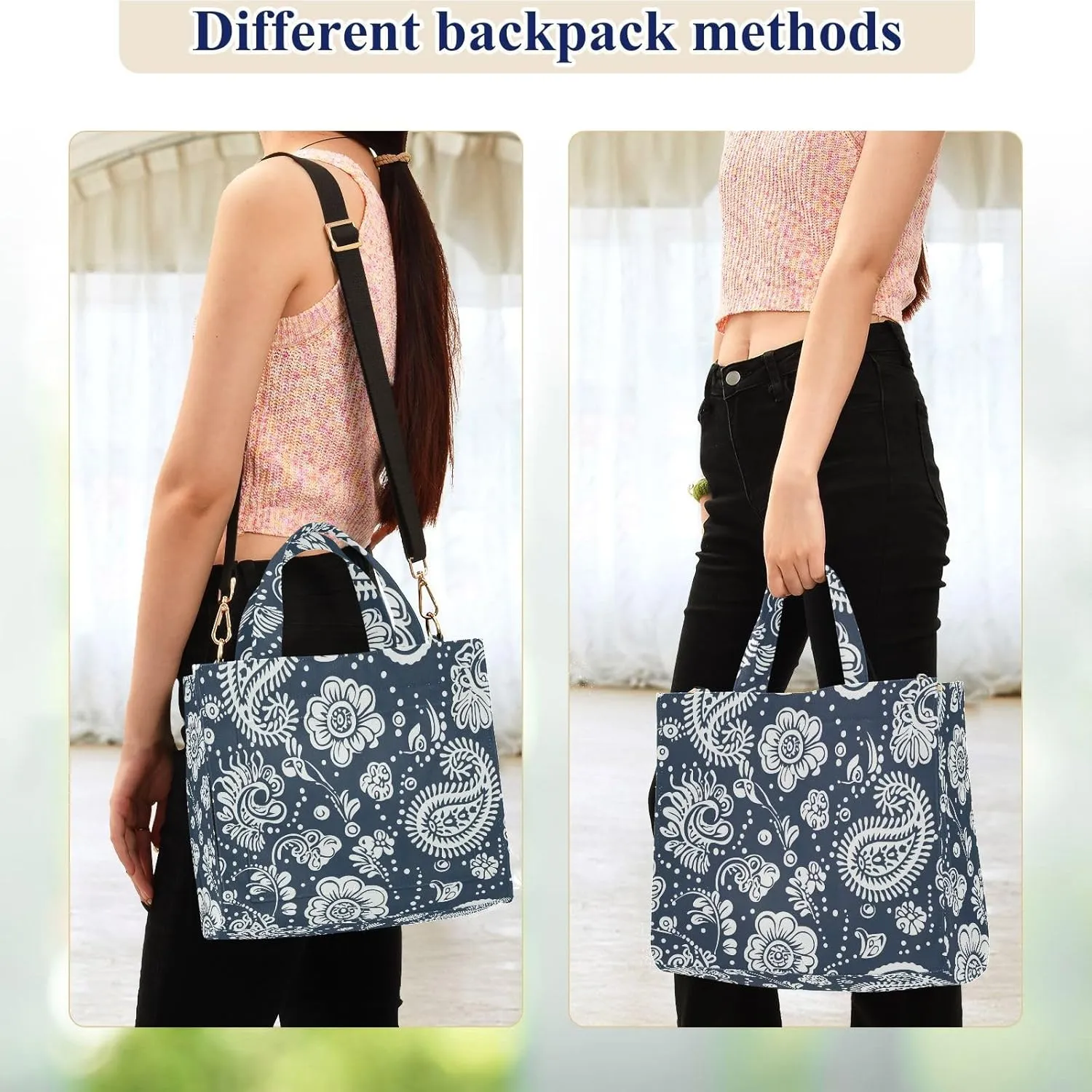 Tote Bag for Women with Inner Pockets Corduroy Crossbody Shoulder Purse Bags for Trip Office Work 13.7 * 4.9 * 12.2IN