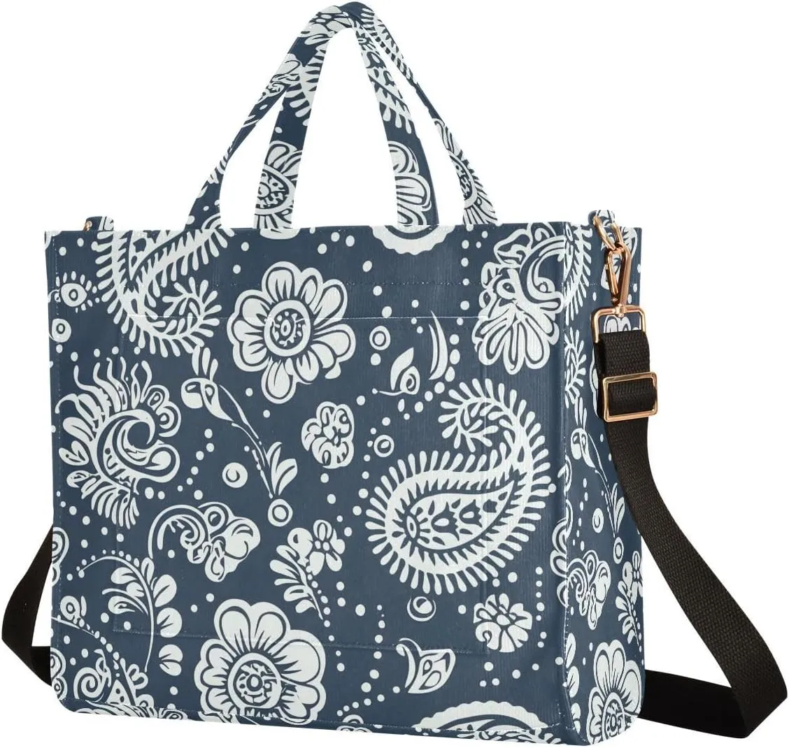 Tote Bag for Women with Inner Pockets Corduroy Crossbody Shoulder Purse Bags for Trip Office Work 13.7 * 4.9 * 12.2IN