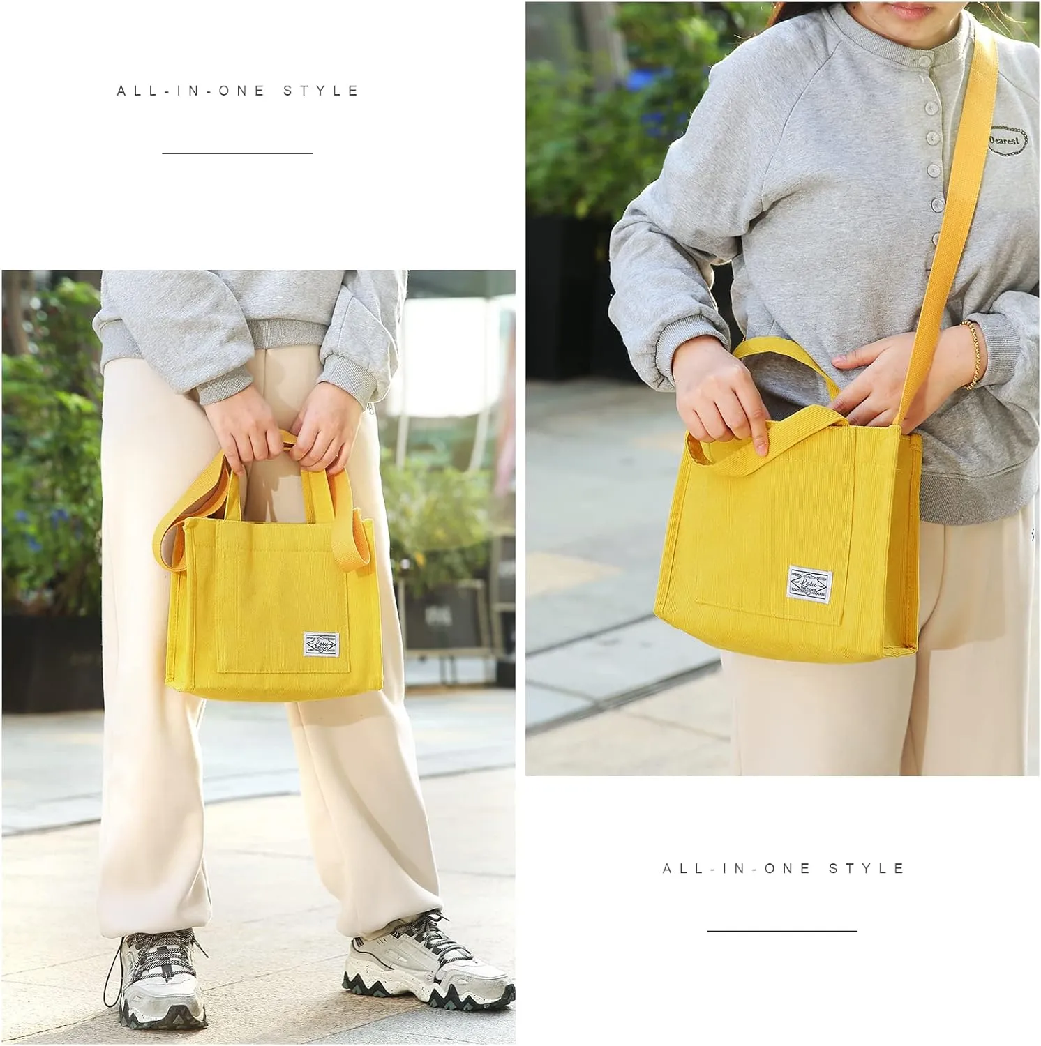 Tote Bag Handbag Women's corduroy fashion satchel design sense messenger bag handbag for Women